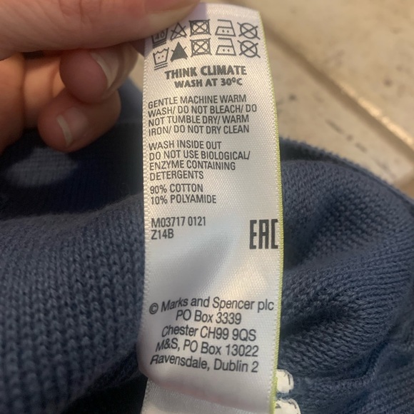 Men's M&S Autograph Dark Airforce Blue Full-Button Knit Jacket - 2XL - Picture 6 of 7